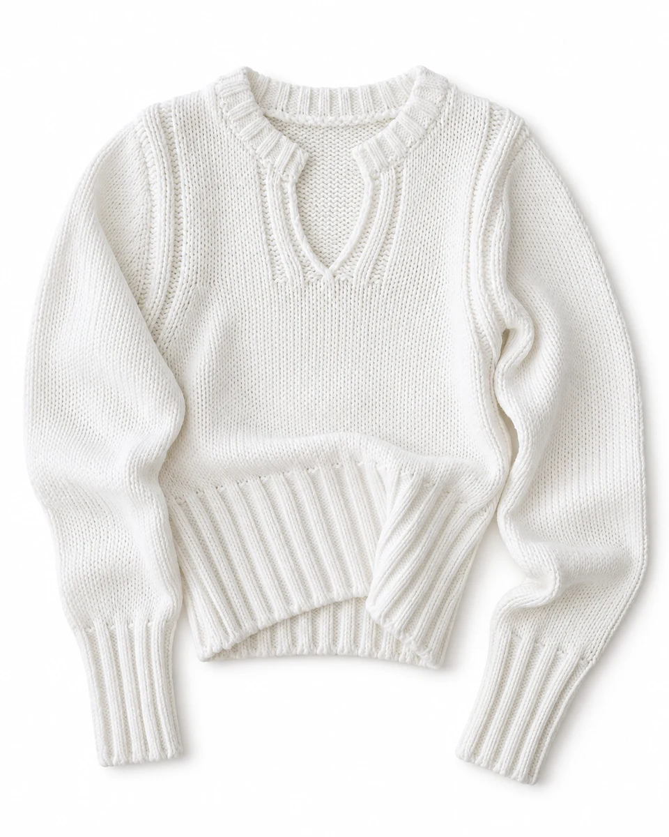 Studio Essentials white knit sweater